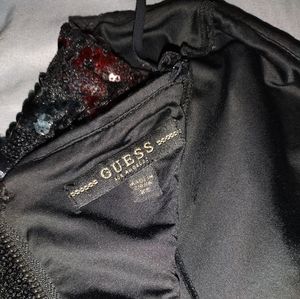 Guess bodycon black sequin dress